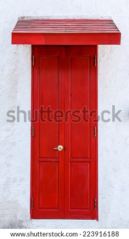 gorgeous red british house door