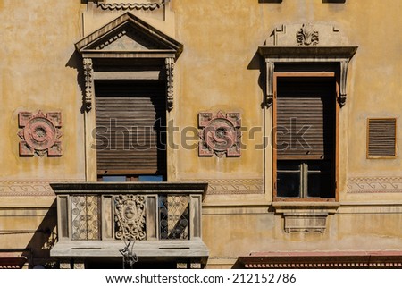 window of an old palace in Italy