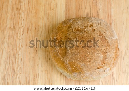 handmade bread, homemade, close-up on wood