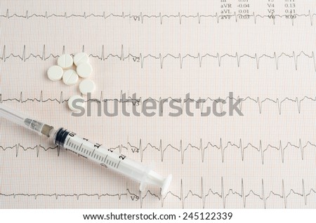 medical examination, electrocardiogram, heart medicine and therapy
