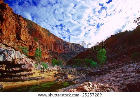 Canyon in Macdonnell ranges, Red Center, Australia