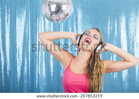 Girl dancing in the Disco