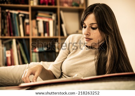 Woman studying for exams.