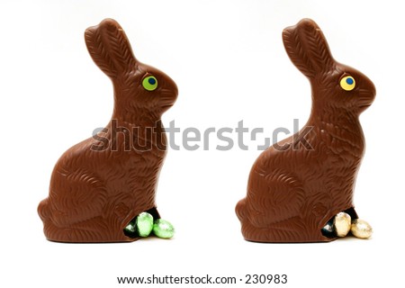 chocolate bunny. easter chocolate bunnies