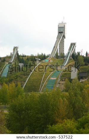 Olympic ski jumps in Calgary