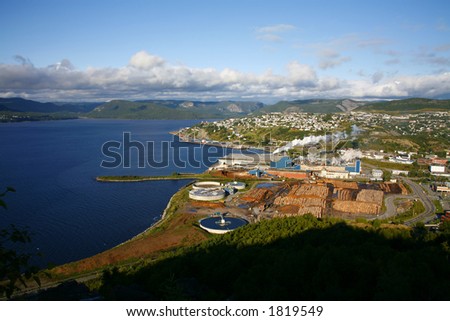 Pulp and Paper mill in Corner Brook, Newfoundland (Canada)