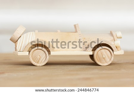 wooden car model