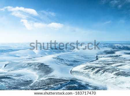 Arctic Mountains from a bird\'s view, Alaska