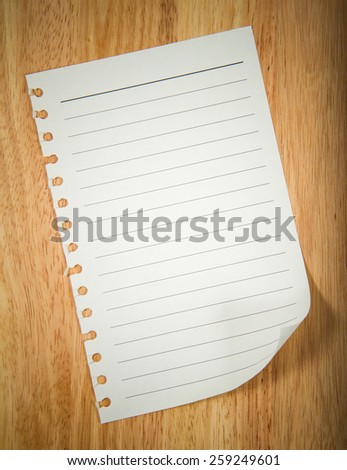 paper on desk
