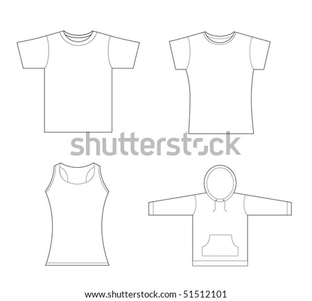 t shirt template vector. vector : men-girls t-shirt