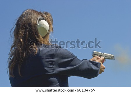the exact instant a handgun lets a bullet flie