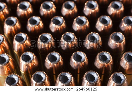 Hollow point bullets on loads designed for a forty four magnum