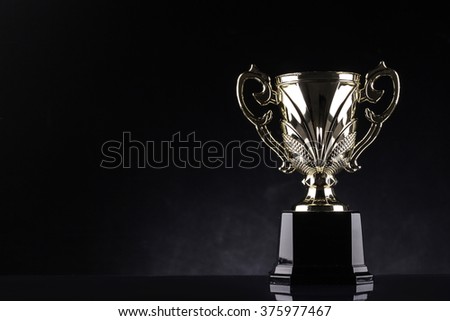 award winning trophy shot in black background