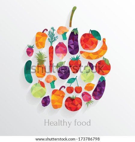 Healthy Food. Fruit And Vegetables