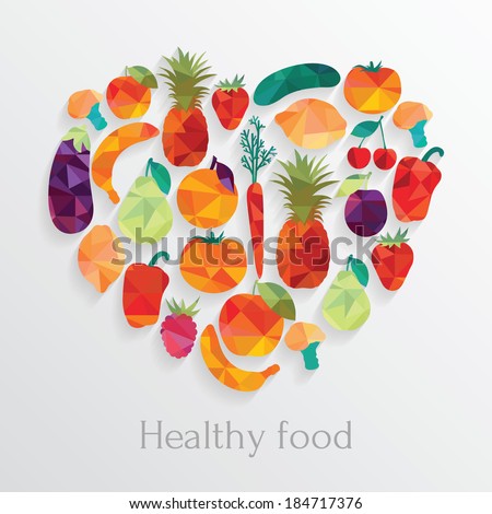 Healthy food. Fruit and vegetables
