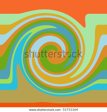 A colorful swirl pattern, retro