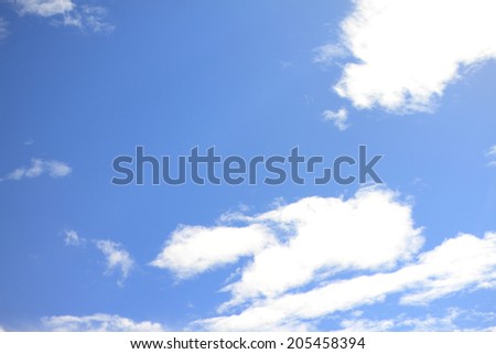 Blue brighten sky and many cloud