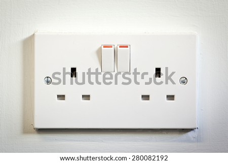 UK double plug socket