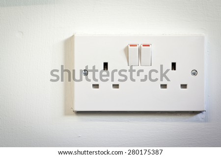 UK double plug socket