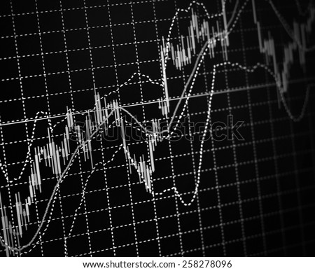 Finance trade data analysis. Computer screen live display. Online live finance business. Stock market quotes. Ticker board blue. Business data shown on computer screen. Stock market. Ticker board.