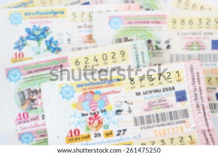 Thai lottery tickets