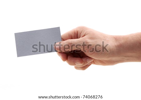 visit card in man\'s hand