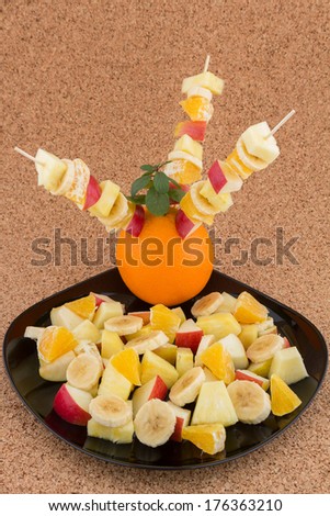 Fruits on skewer