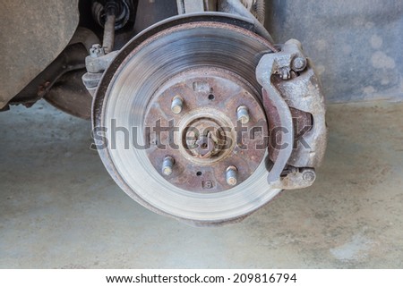 Defective brake disc Wait for the new maintenance