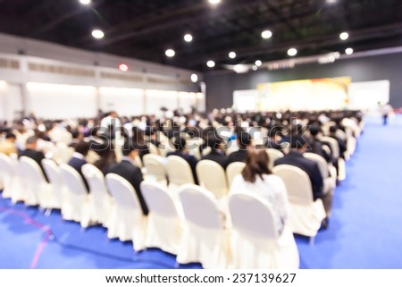 blur of Business Conference and Presentation in the conference hall