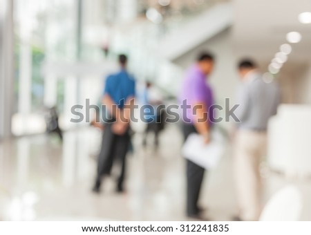 Abstract blurred  people talking in a meeting conference event. business concept
