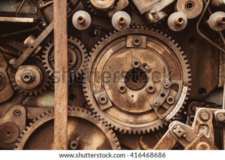 Old rusty gears