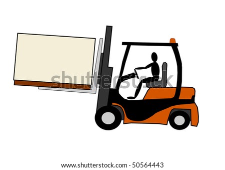 Forklift Stock Vector Illustration 50564443 : Shutterstock