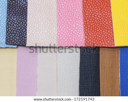 Leather color swatch for cloth,bag and shoe fashion