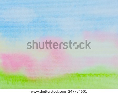 Watercolor painted pastel color for abstract background