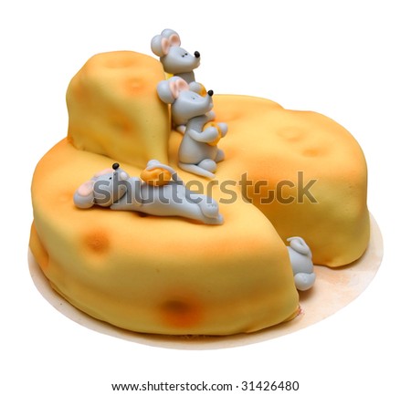 Birthday Cake Popcorn on Yellow Color For Her  Birthday Cake  Candles And Popcorn Stock Photo