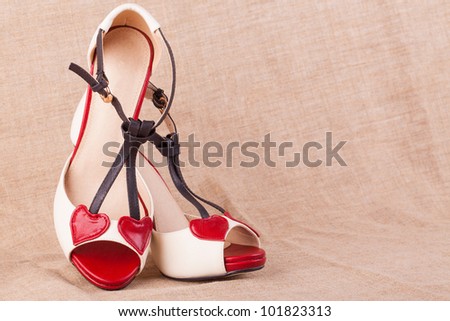 woman's high heels isolated background