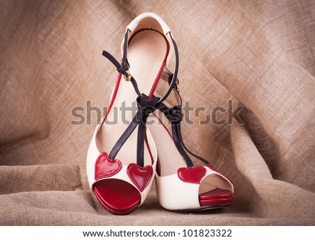 woman\'s high heels isolated background