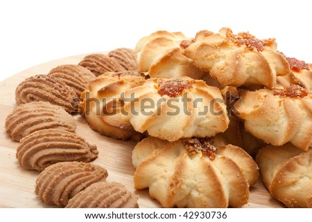 tea break cookies on serving board