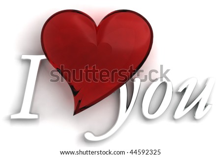 i love you heart images. stock photo : I love you