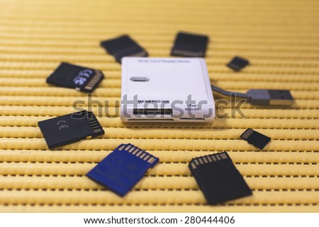 Electronic equipment, used for reading the data in the memory card or the various categories./ Card Reader