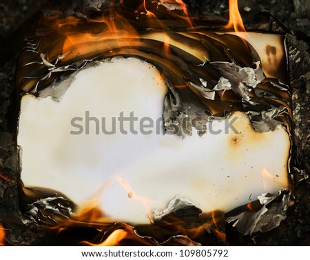 burning paper