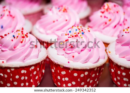 Pink cupcakes for wedding party