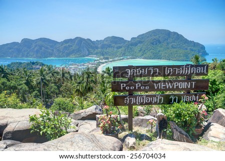 Phi Phi Don view point - Phi Phi island from above