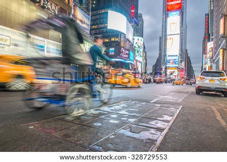 New york, Time square. 28th september, 2015. Time square cross. Times Square is a major commercial intersection and neighborhood in Midtown