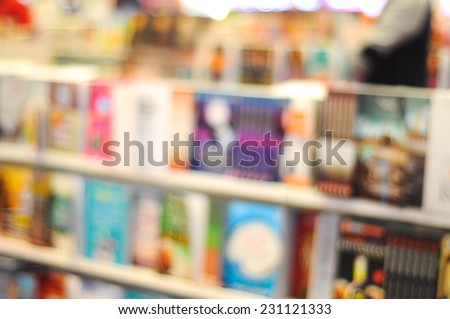 Blur image of bookstore