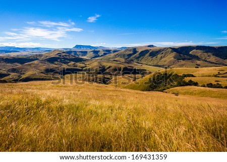 Mountains Valleys Landscape Blue Overlooking The Valleys And Mountains Terrain Vegetation Landscape Late Afternoon Colors.