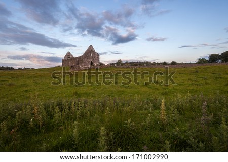 Fenagh abbey building ruins in north west Ireland in county leitrim,