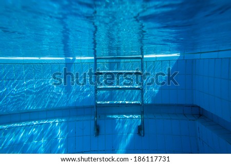 Underwater Swimming Pool Steps Wall Underwater view of swimming pool wall and steps
