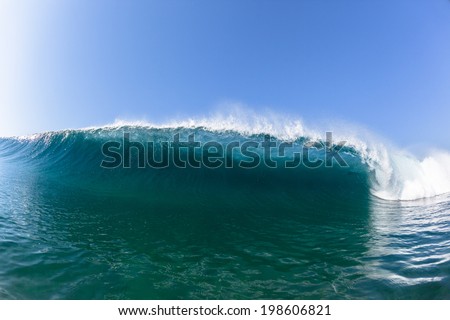 Ocean Blue Waves Swim Water Ocean sea blue waves swim closeup vertical crashing hollow tubing water power on shallow beach reefs sandbars