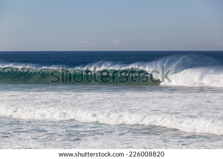 Ocean Wave Wall Crashing Ocean wave wall upright breaking crashing water natures power